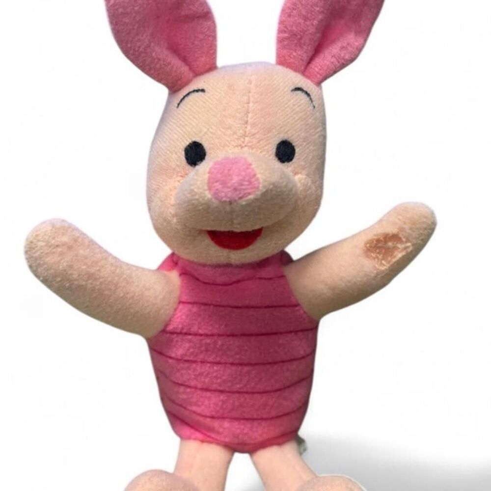 Vintage 1997 Disney Piglet Hands Plush 6”